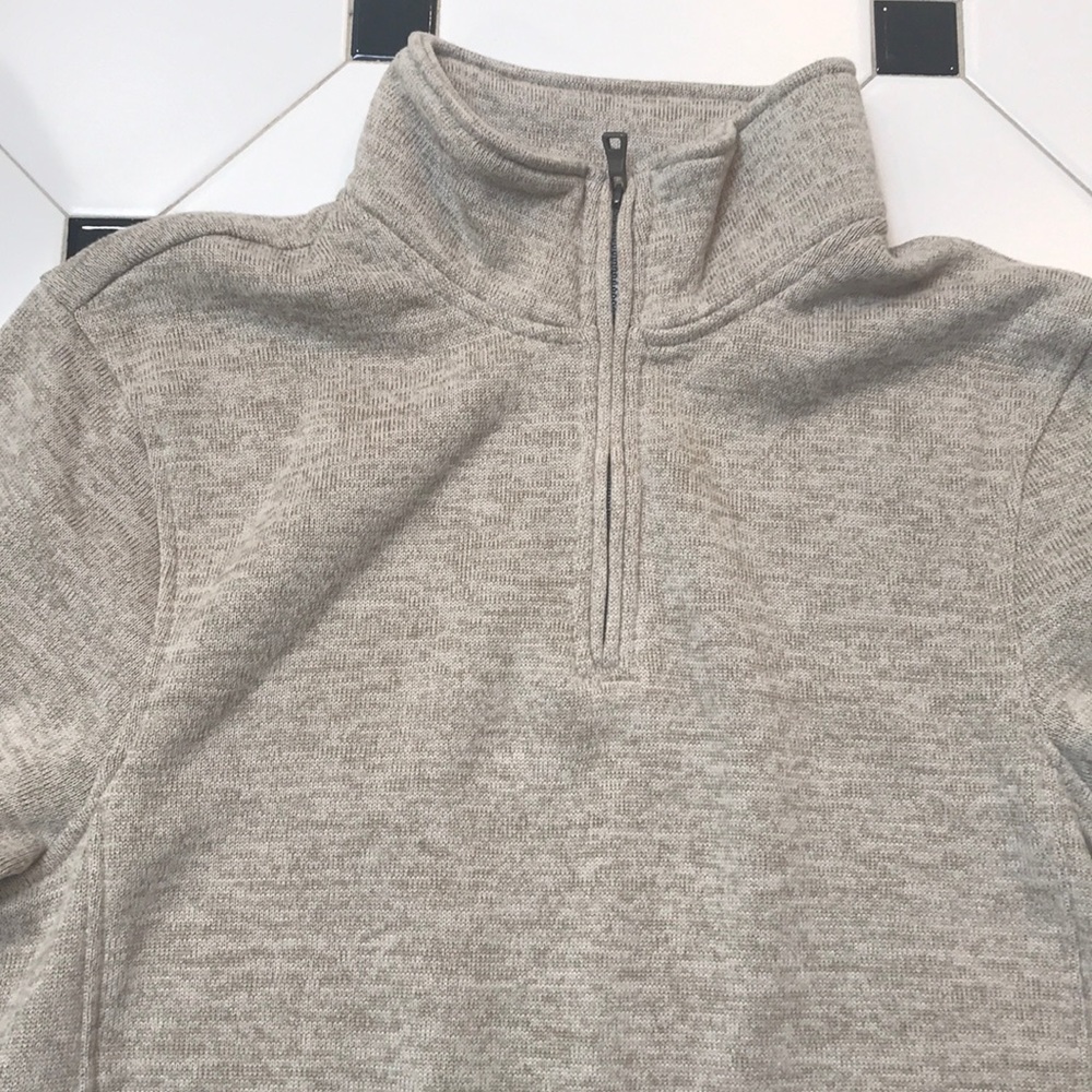 Tan sweater fleece inside